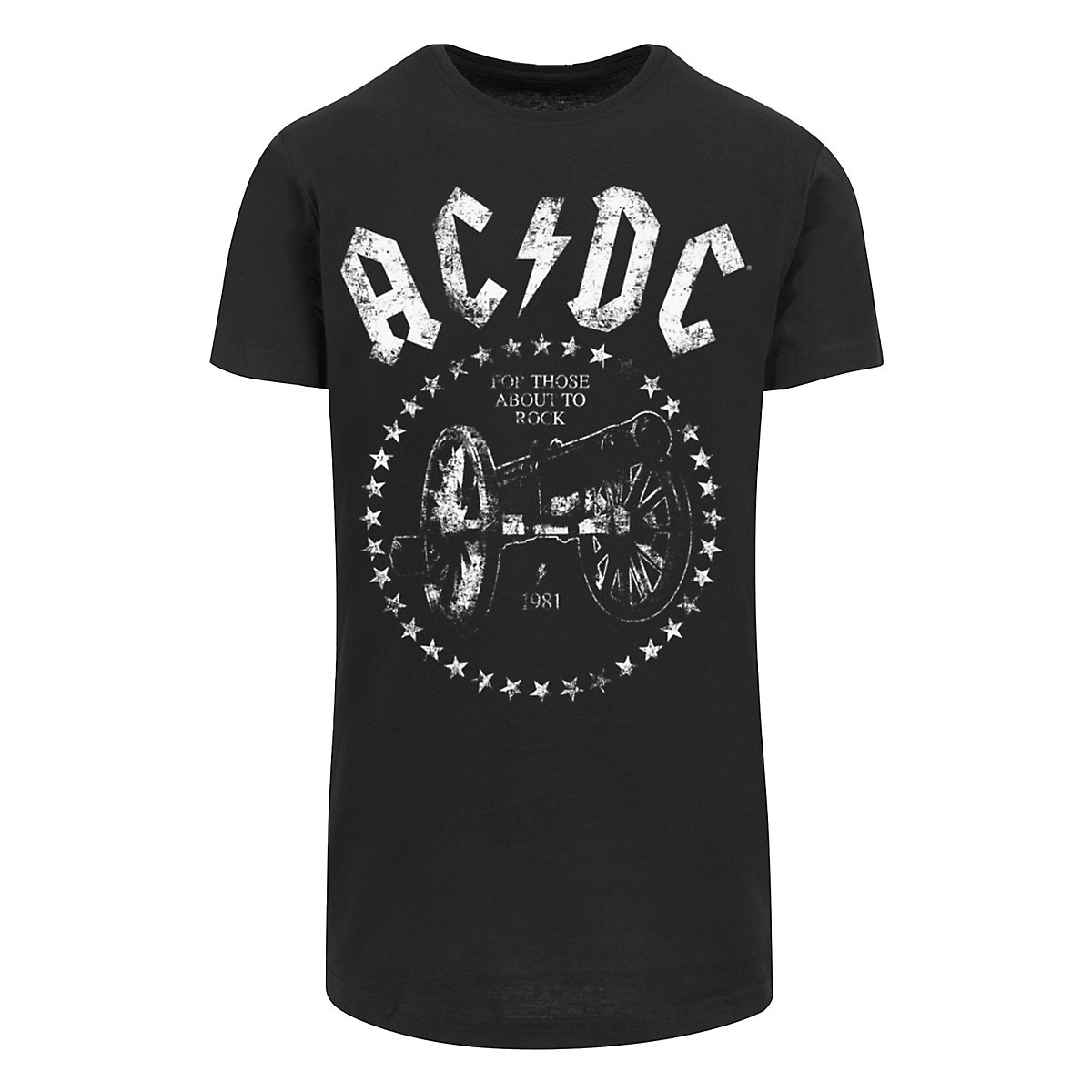 F4NT4STIC PLUS SIZE ACDC We Salute You Cannon T-Shirts schwarz