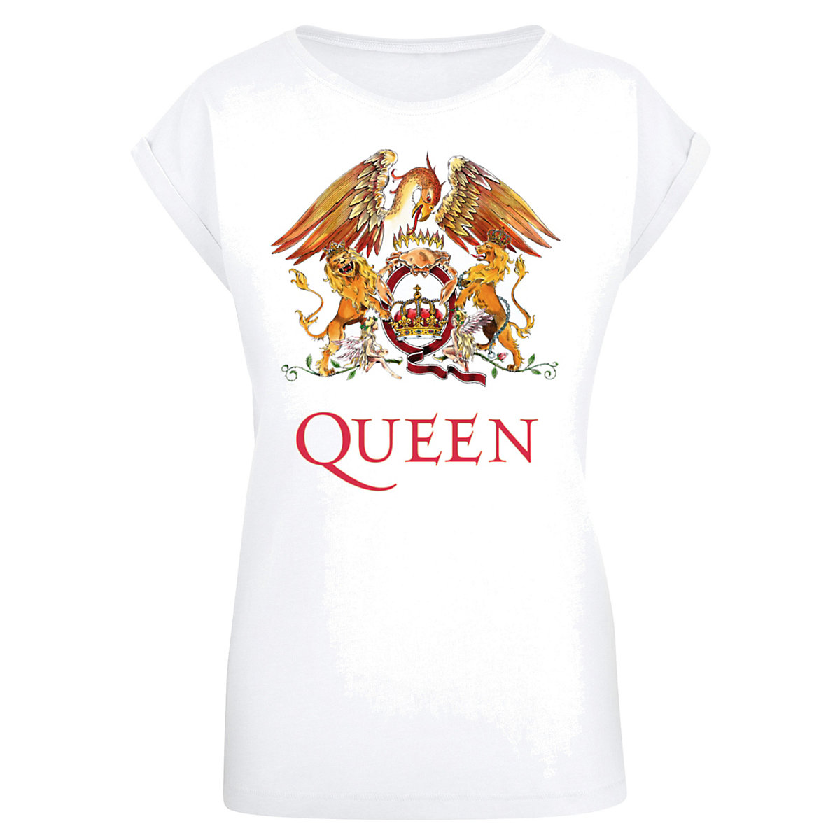 F4NT4STIC PLUS SIZE Queen Classic Crest T-Shirts weiß