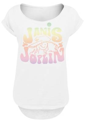 F4NT4STIC PLUS SIZE Janis Joplin Pastel Logo T-Shirts weiß