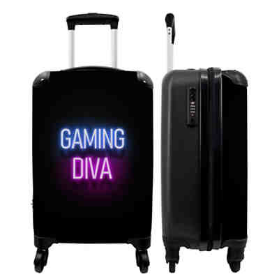 Kinderkoffer - Trolley - Gaming - Zitate - Neon - Gaming-Diva - Frauen