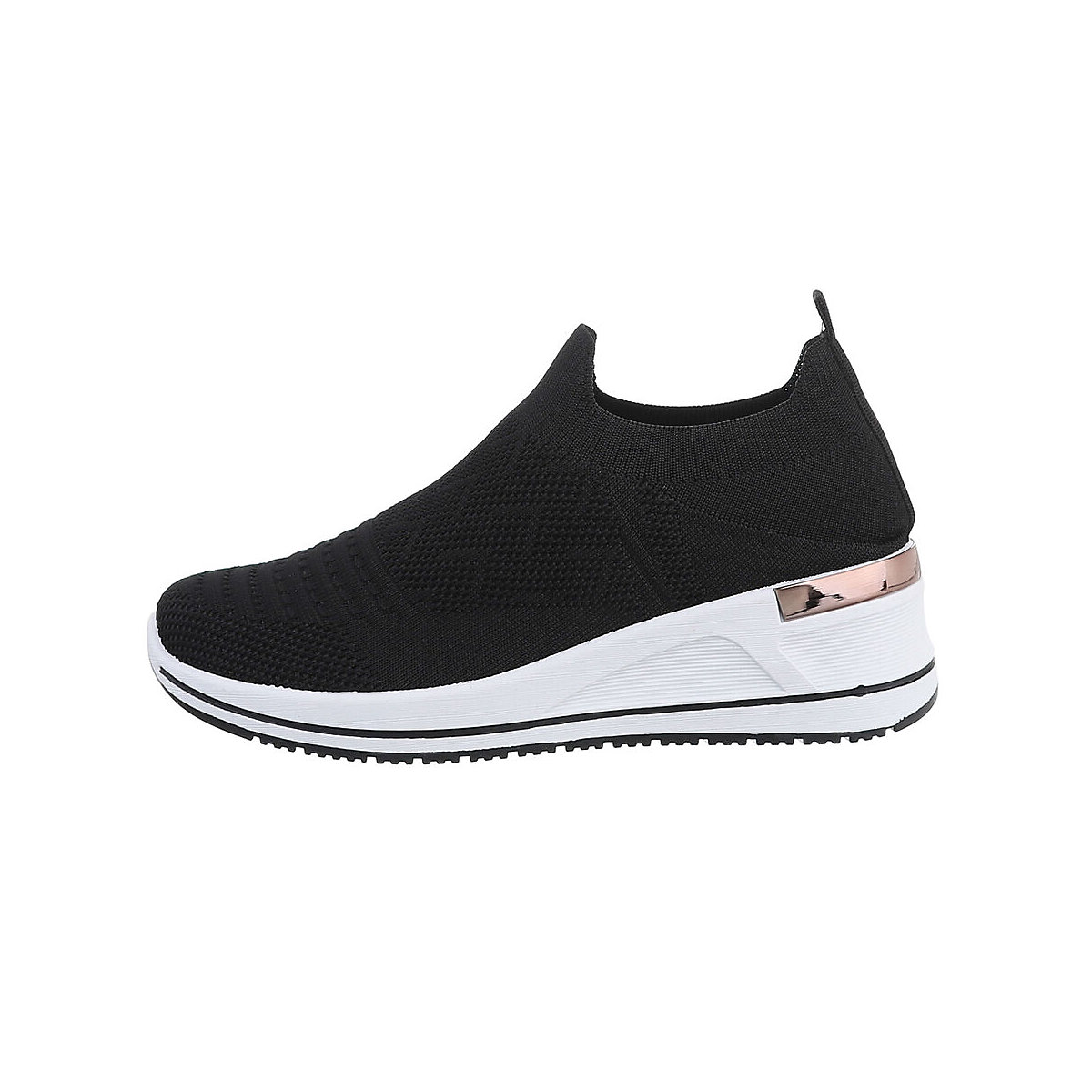 Ital-Design Sneakers Low Keilabsatz/Wedge schwarz/weiß