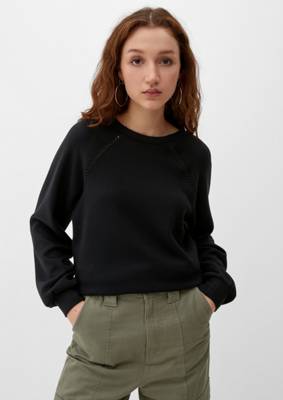 QS by s.Oliver Sweatshirt mit Intarsie Sweatshirts schwarz