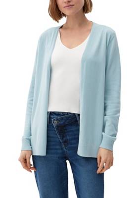 s.Oliver Strickjacke aus Viskosemix Strickjacken blau
