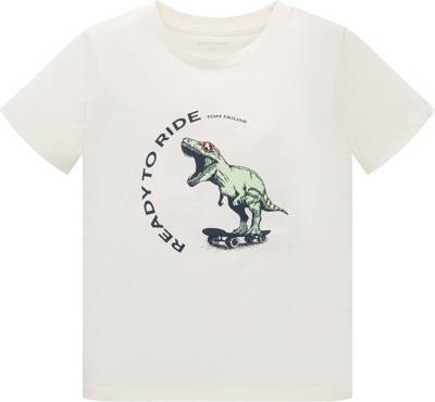 TOM TAILOR T-Shirt T-Shirt mit Print Langarmshirts offwhite