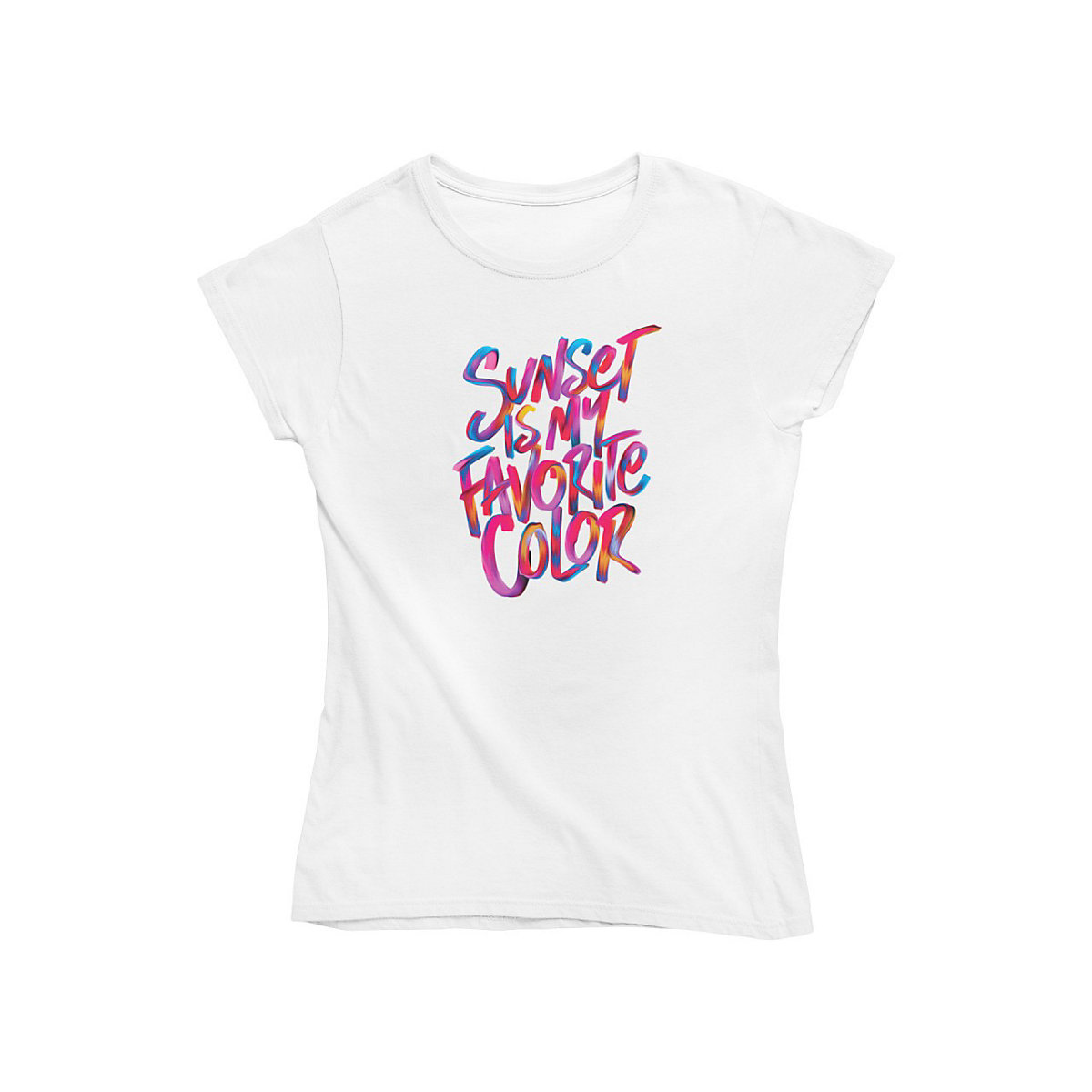 mamino Damen T Shirt -Sunset is my favorite color T-Shirts weiß