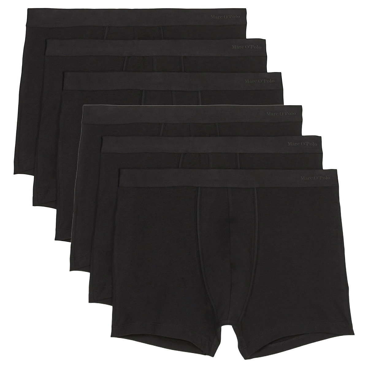 Marc O'Polo Long Short / Pant 6er Pack Essentials Organic Cotton Panties schwarz