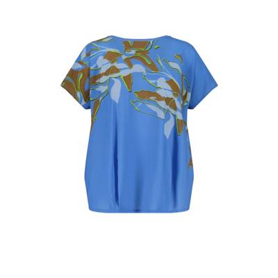 Samoon Rundhals T-Shirt blau