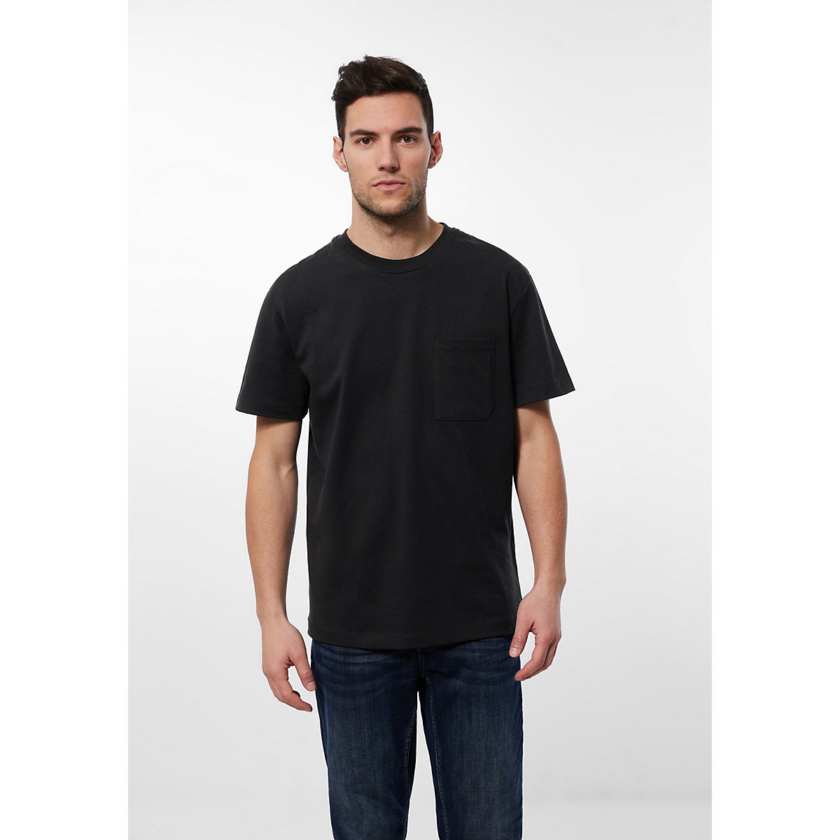 Relaxed Jersey T-Shirt schwarz