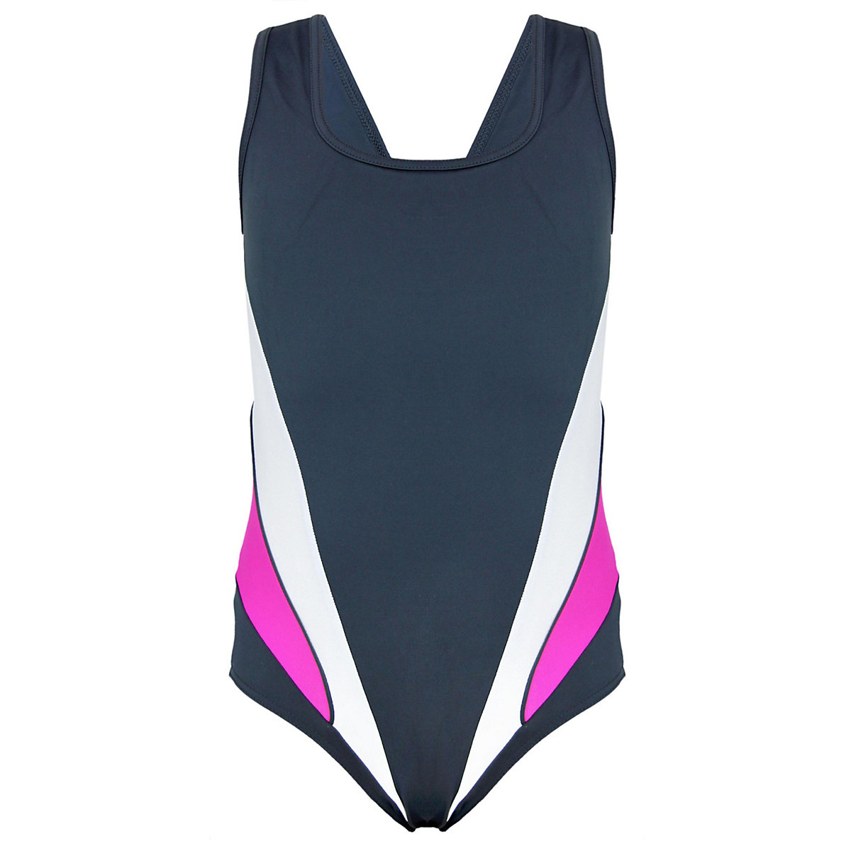 Aquarti Mädchen Schwimmanzug Sportlich mit Y-Träger für Mädchen graphit