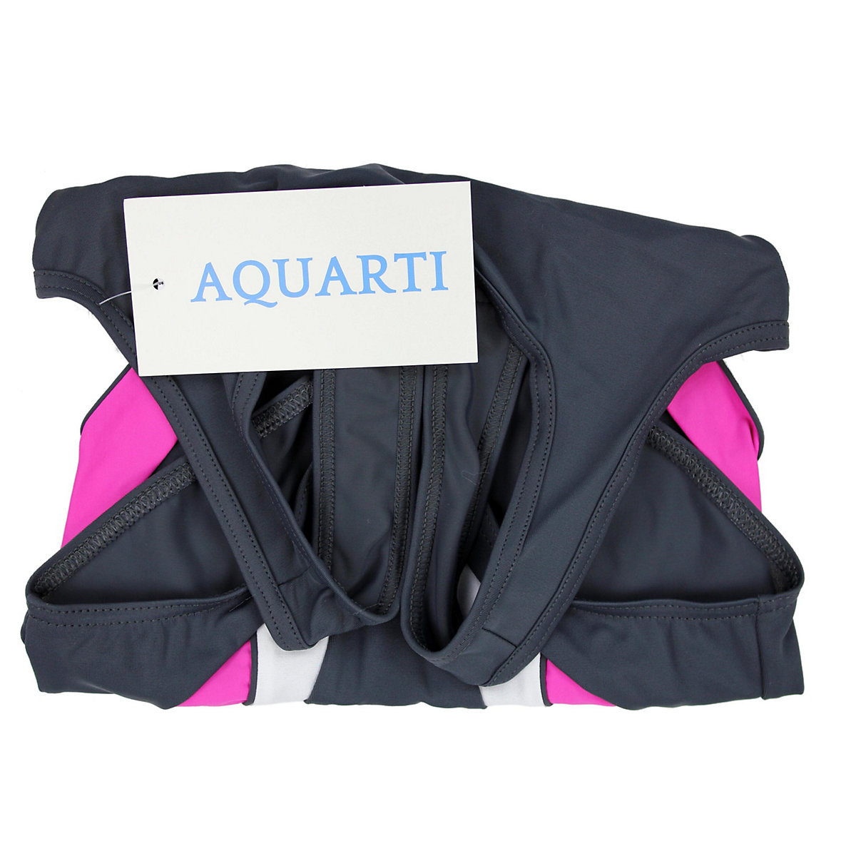 Aquarti Mädchen Schwimmanzug Sportlich mit Y-Träger für Mädchen graphit EB10228