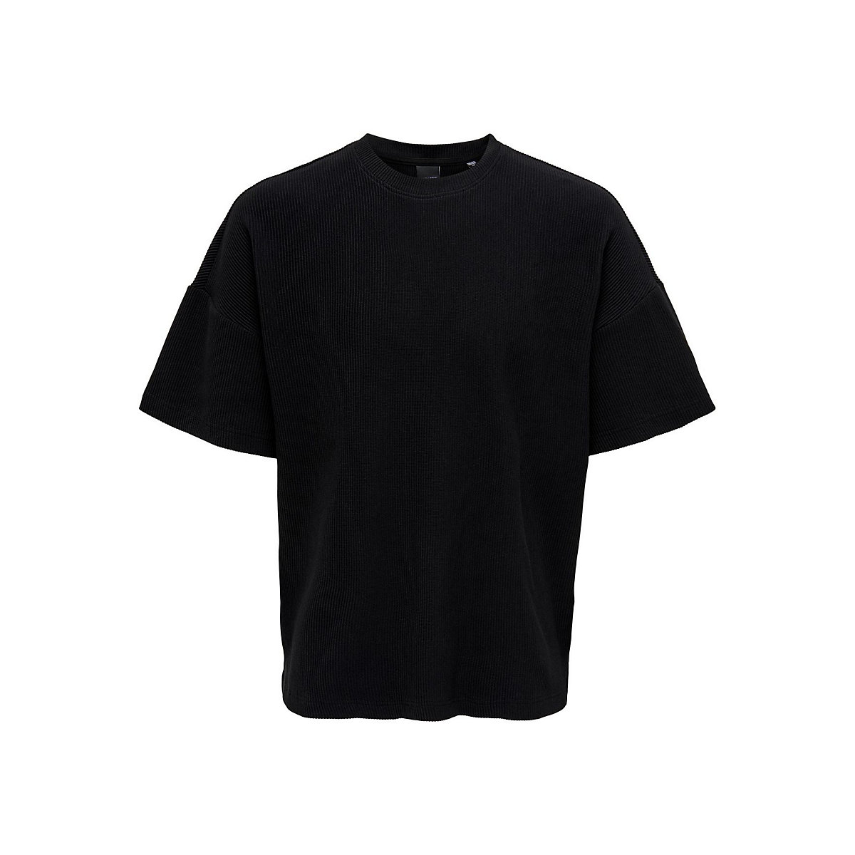 ONLY & SONS Weites Rundhals T-Shirt Kurzarm Basic Shirt ONSBERKELEY schwarz