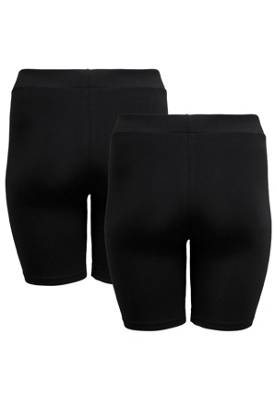 Size, 2-er Shorts mirapodo ONLY CARMAKOMA, Kurze | schwarz Übergrößen Leggings Plus Pack Stück
