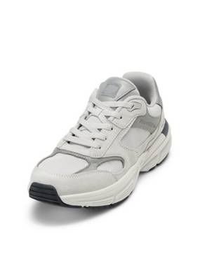 Marc O'Polo Sneaker aus Rindsleder und Mesh Sneakers Low hellgrau