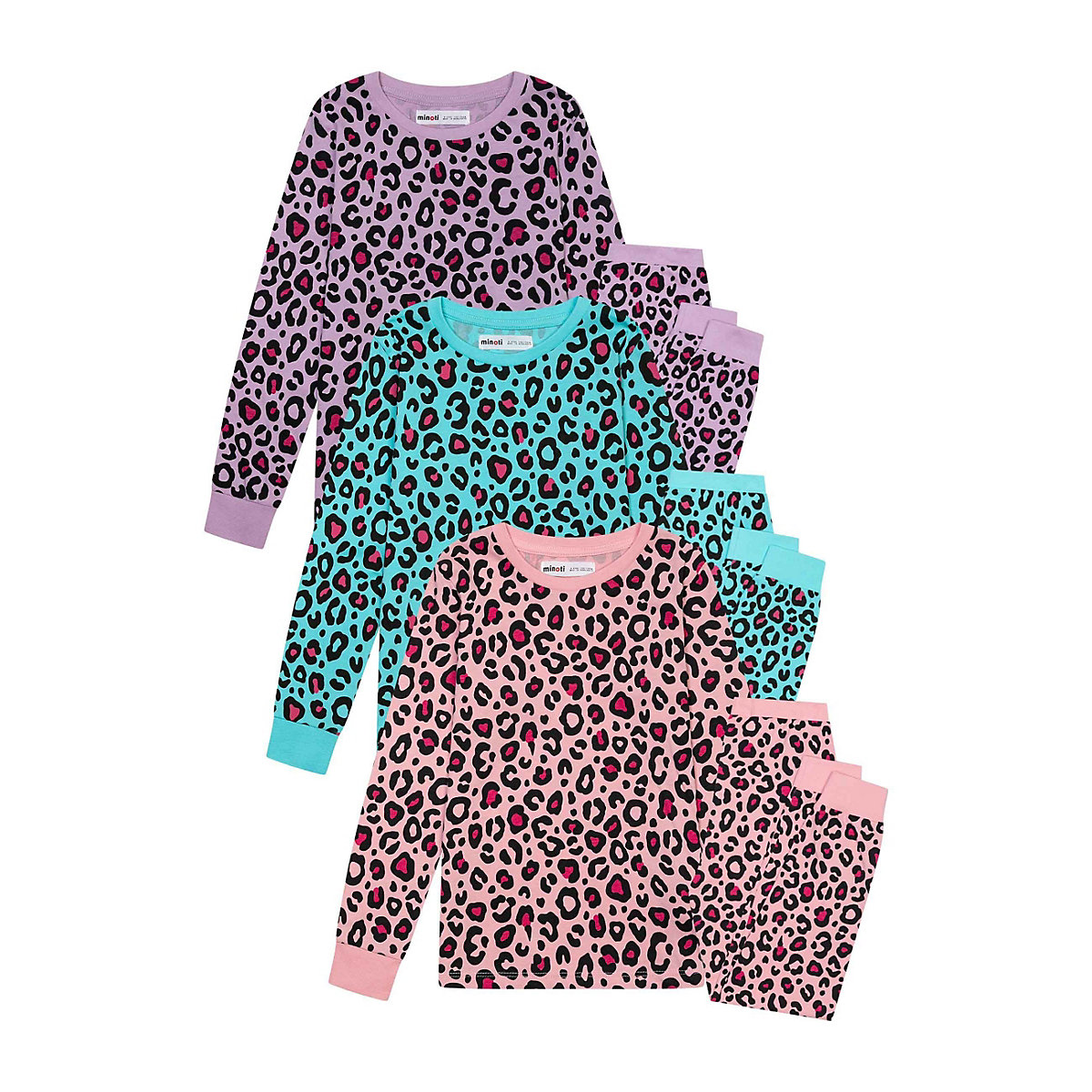 MINOTI 3er-Pack Schlafanzüge für Mädchen ( 3y-14y ) für Mädchen rosa