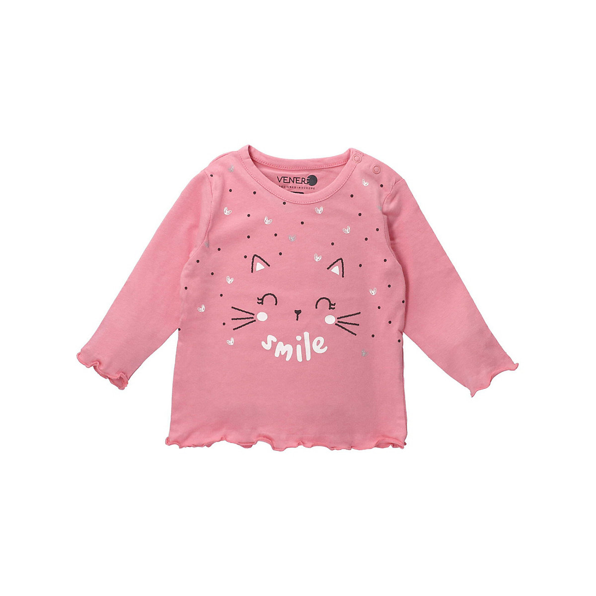 VENERE Shirt Langarm Herbst Winter Langarmshirts für Mädchen rosa
