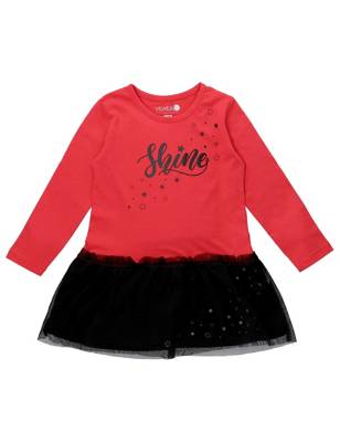 VENERE Kleid Herbst Winter Kleider für Mädchen rot