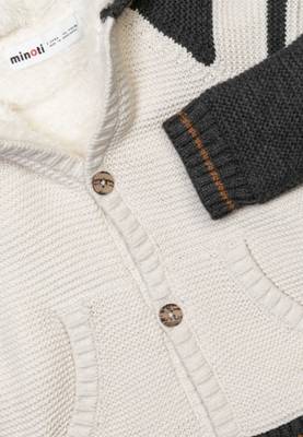 MINOTI Strickjacke mit Kapuze für Jungen ( 3m-3y ) für Jungen beige YB8458