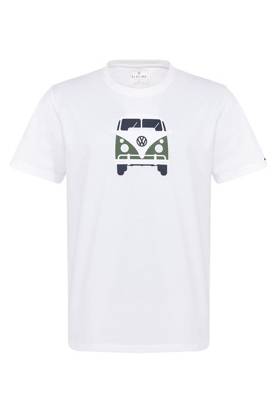 elkline T-Shirt Methusalem mit Rundhalsausschnitt weiß