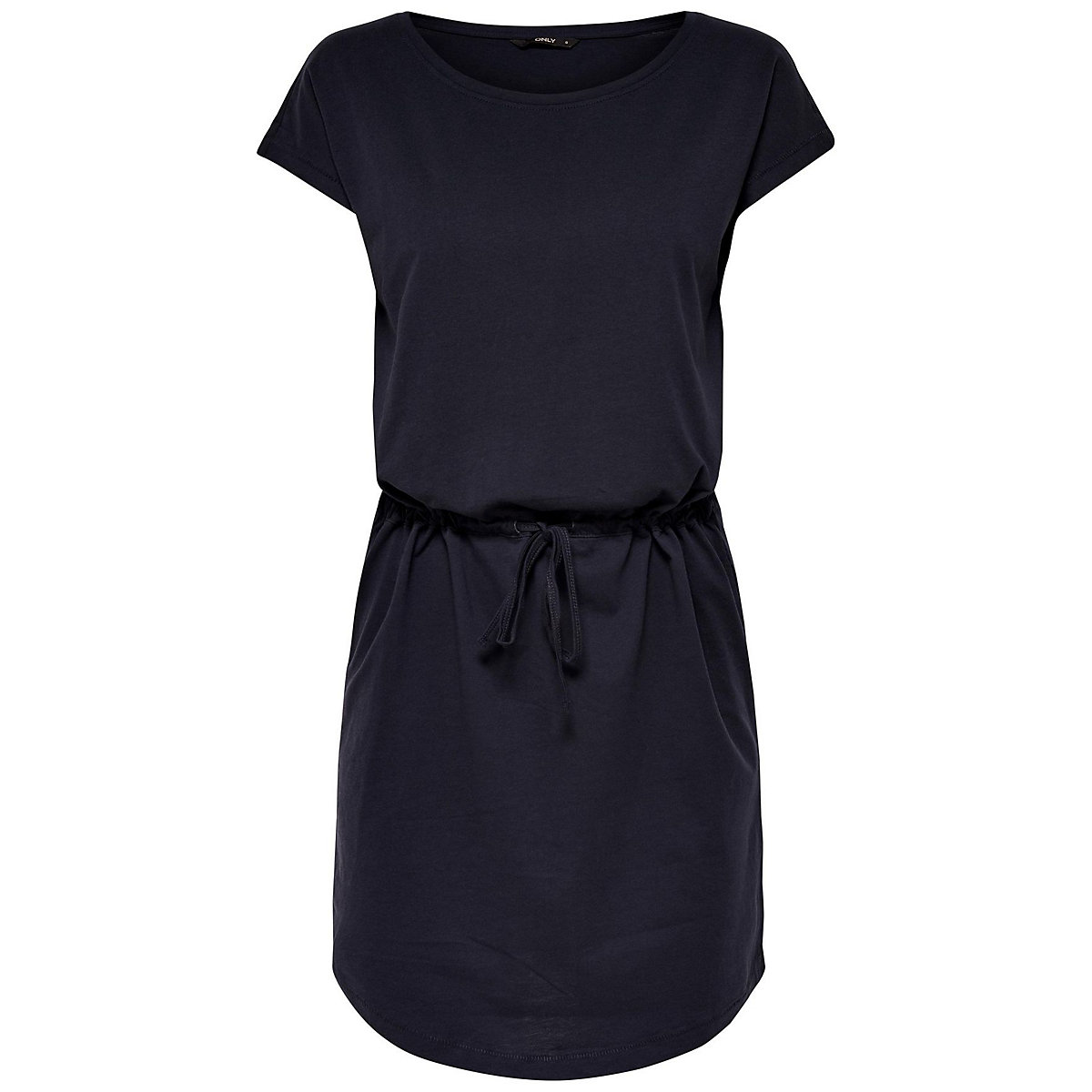 ONLY Mini T-Shirt Kleid mit Tunnelzug Kurzarm Rundhals Dress ONLMAY blau Modell 1