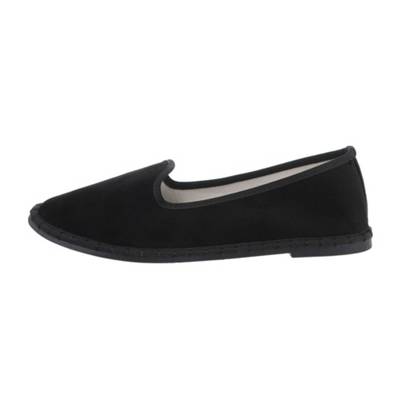 Ital-Design Slipper Flach schwarz