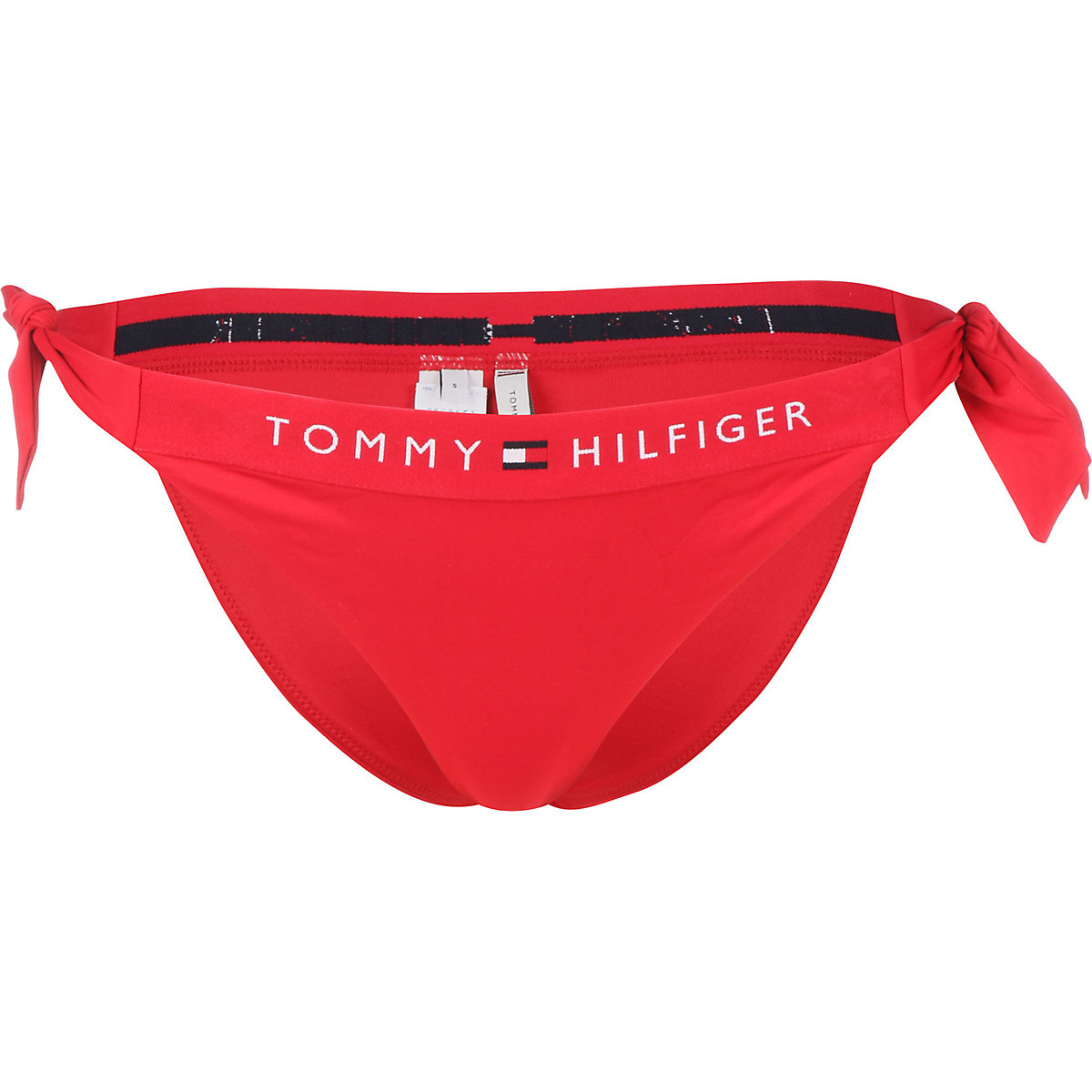 TOMMY HILFIGER Tommy Hilfiger Bikini Unterteil Side Tie Cheeky Bikini-Hosen rot/weiß
