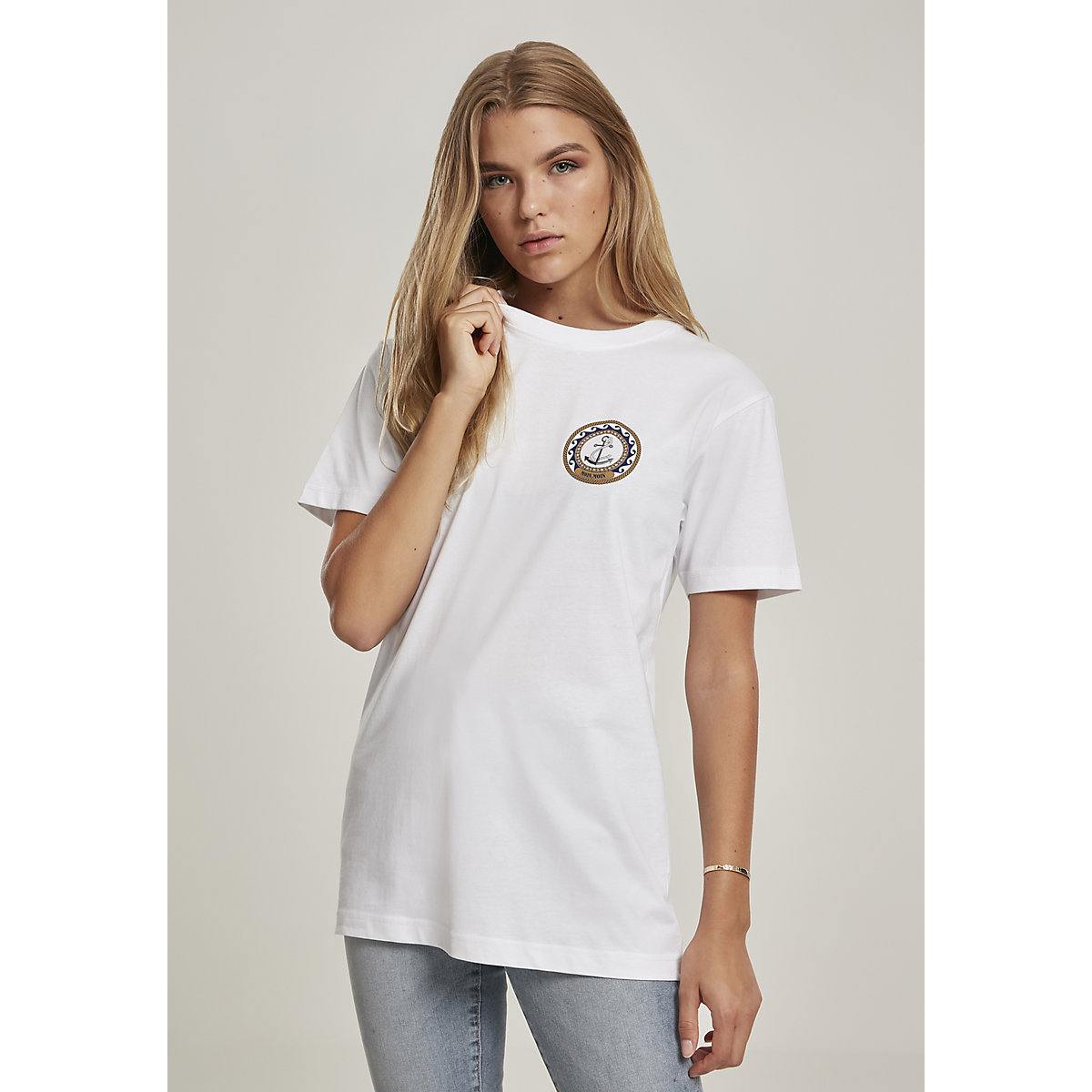 Mister Tee Ladies Moin Moin Tee T-Shirts weiß