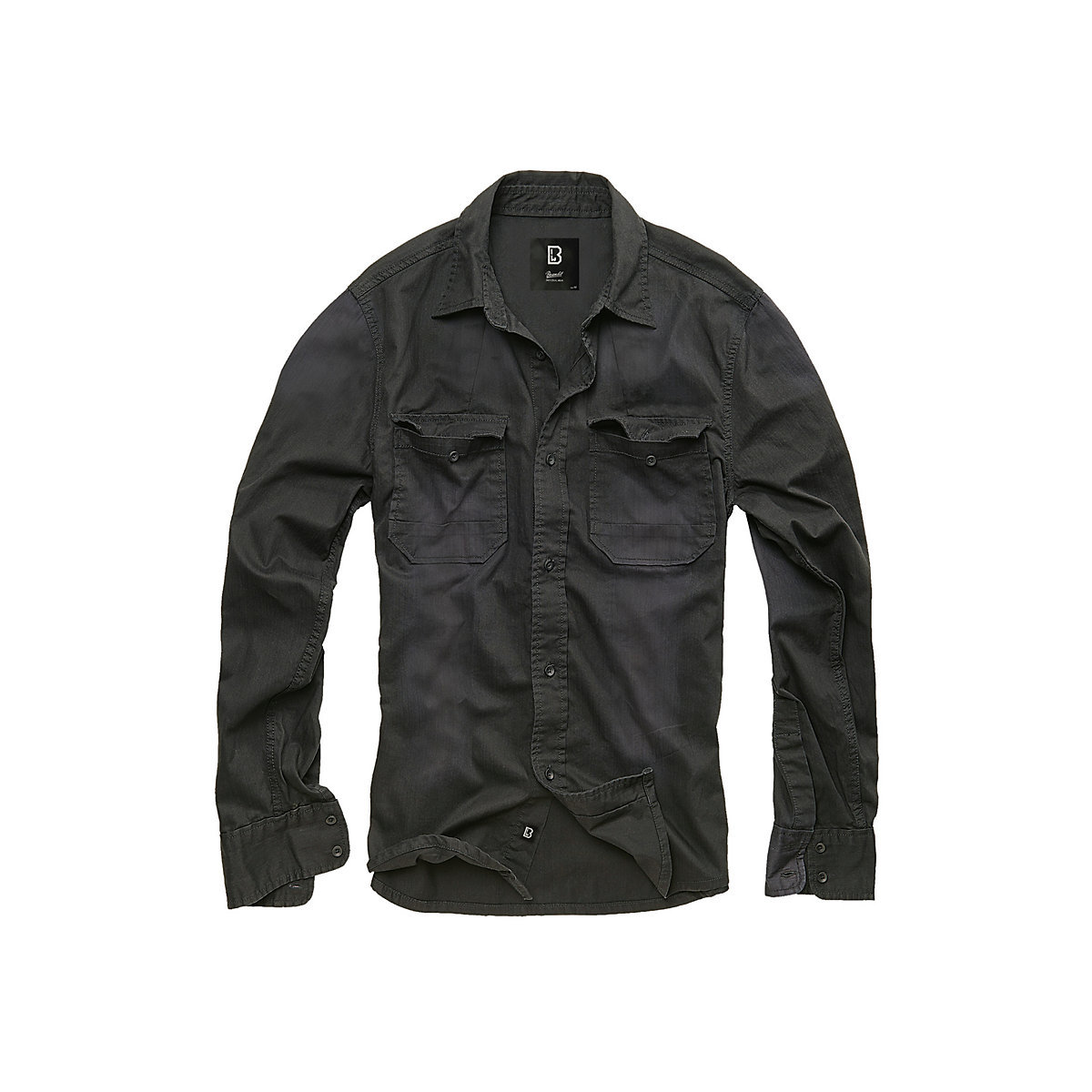 Brandit Hardee Denim Shirt Langarmhemden schwarz GV7733