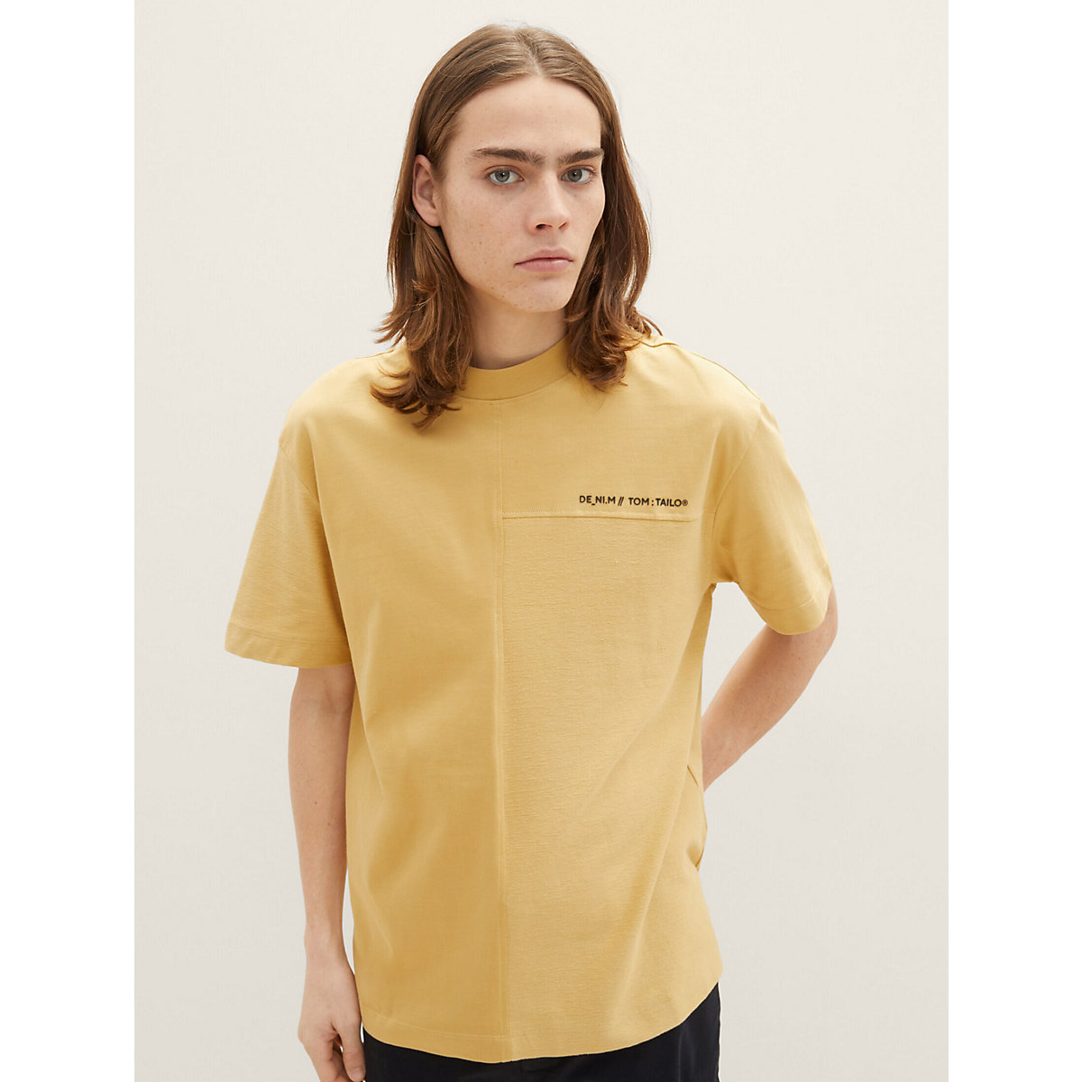 TOM TAILOR Denim T-Shirt T-Shirt mit Ziernähten T-Shirts braun TOM TAILOR Denim T-Shirt T-Shirt mit Ziernähten T-Shirts braun