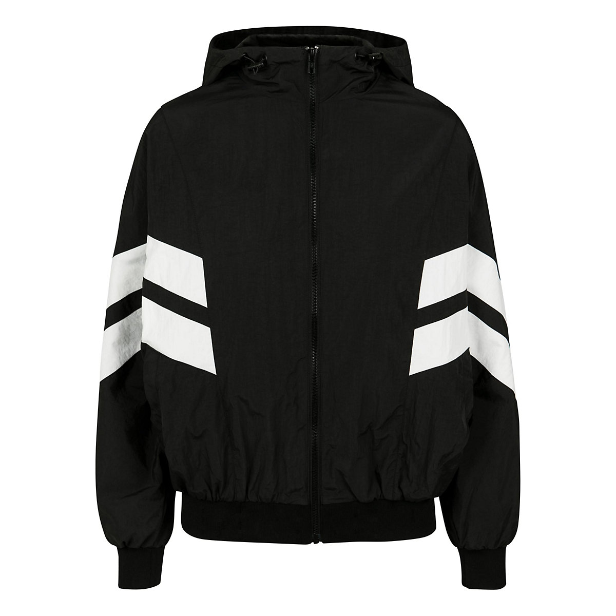 Urban Classics Ladies Crinkle Batwing Jacket Übergangsjacken schwarz/weiß