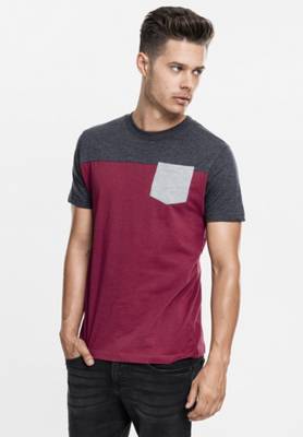 Urban Classics 3-Tone Pocket Tee T-Shirts rot
