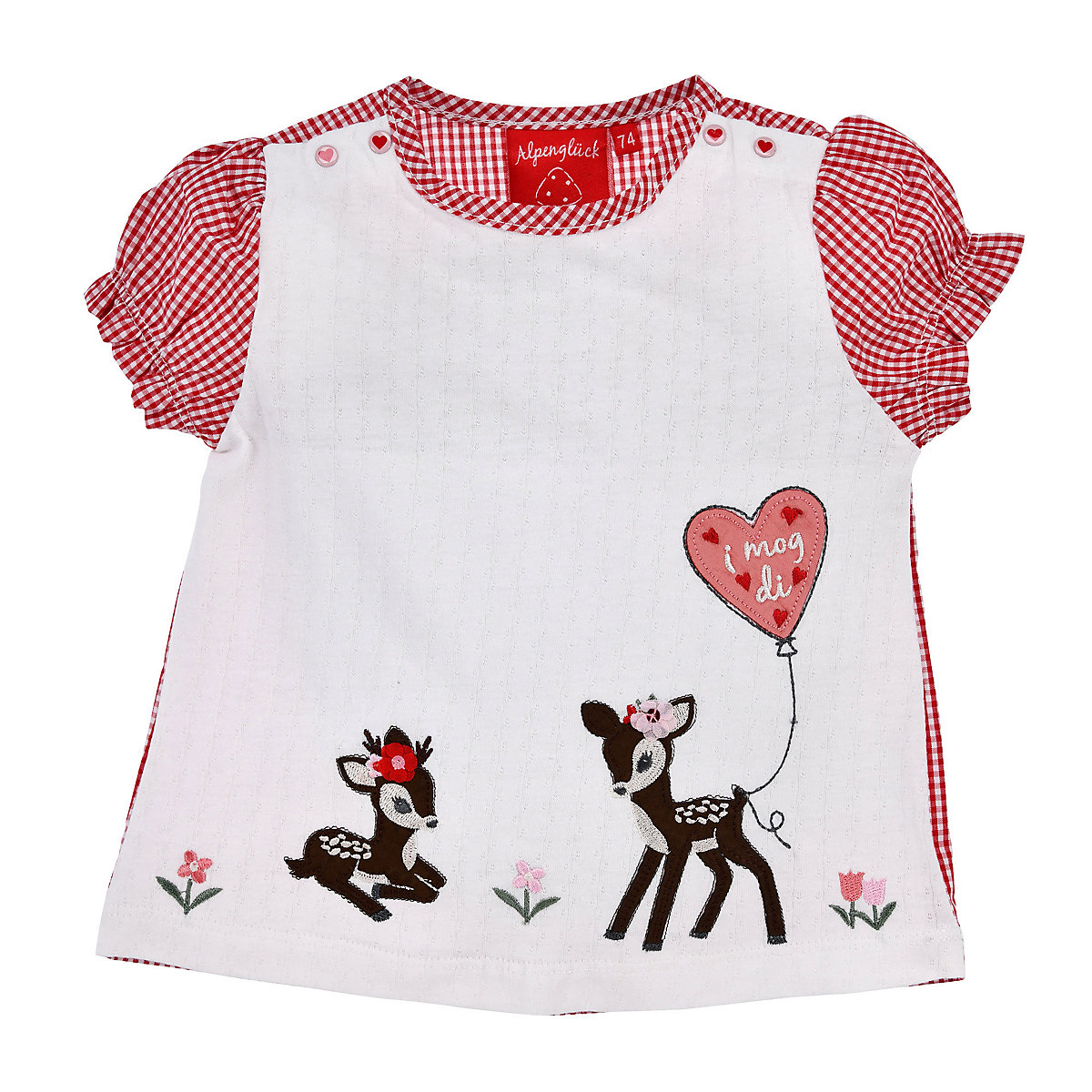 BONDI Kids T-Shirt halbarm 'Bambi' für Mädchen weiß