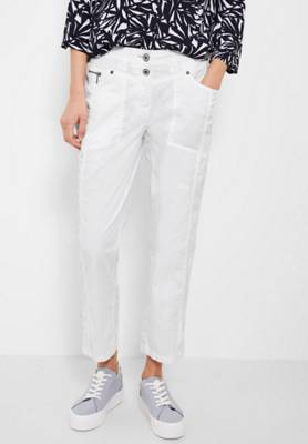 CECIL Casual Fit Hose in 7/8 weiß