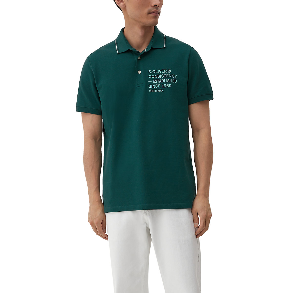 s.Oliver Poloshirt mit Piquéstruktur T-Shirts grün