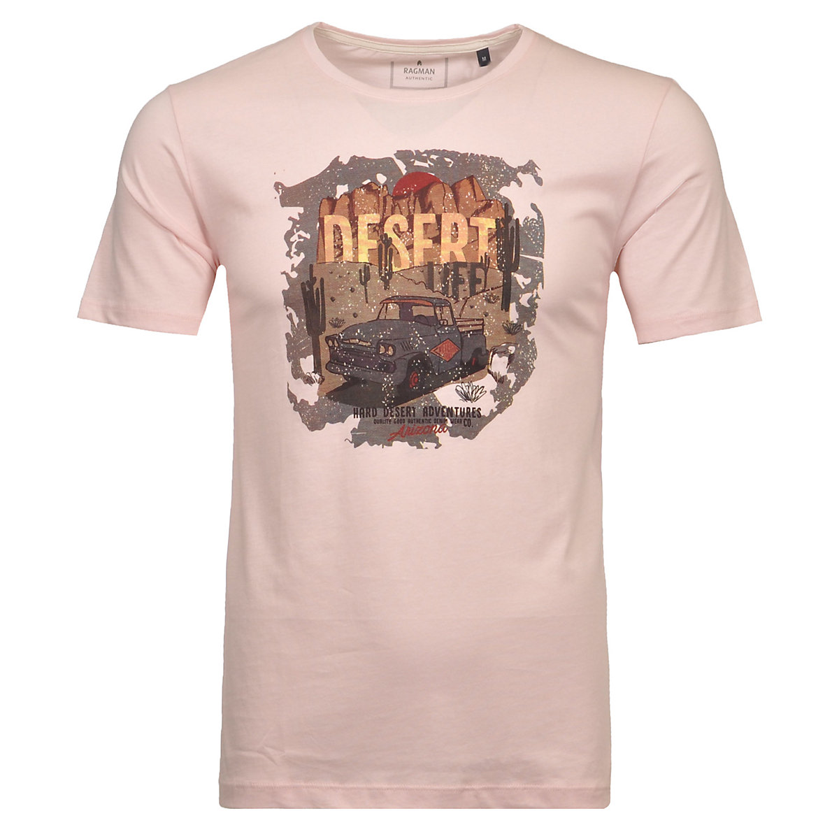 RAGMAN T-Shirt mit Rundhals T-Shirts rosa
