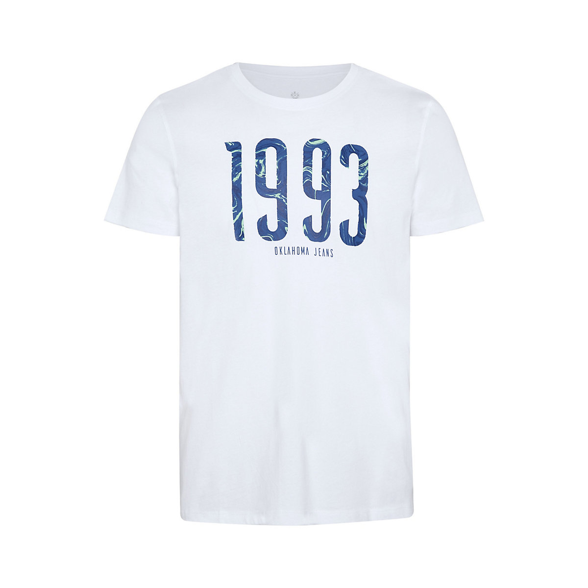 OKLAHOMA Jeans T-Shirt mit 1993-Print T-Shirts weiß