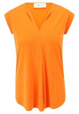 Cartoon Cartoon Blusenshirt unifarben orange