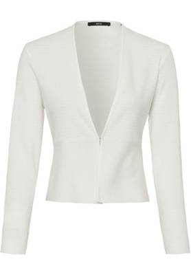 zero zero Strickjacke mit Hakenverschluss weiß