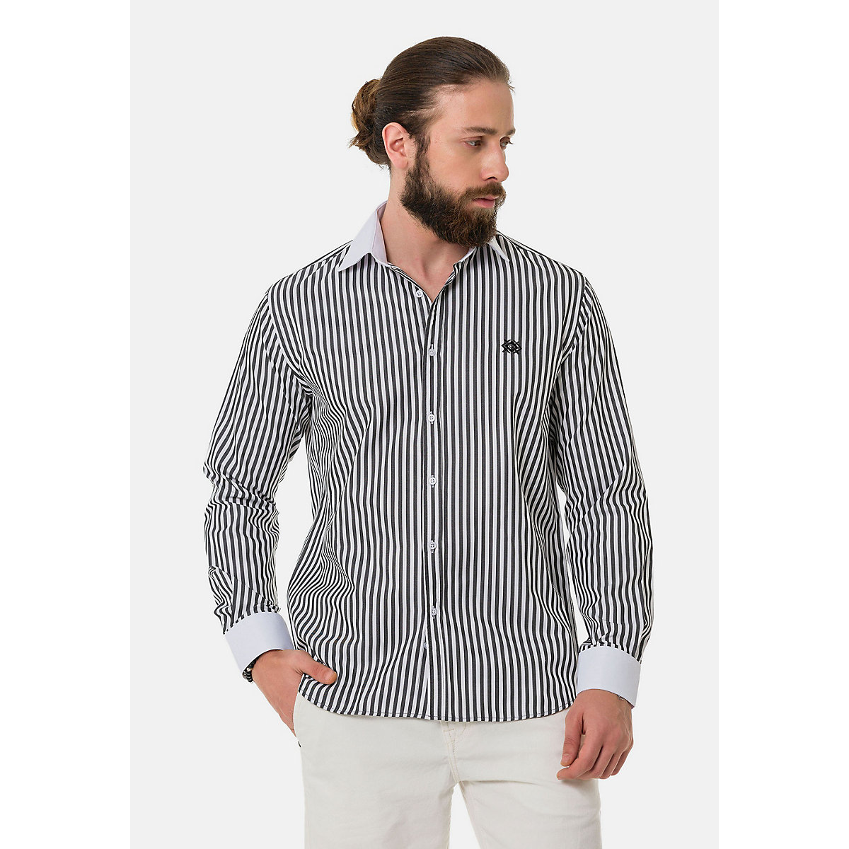 CIPO & BAXX® Cipo & Baxx Hemd schwarz/weiß GV7724 CIPO & BAXX® Cipo & Baxx Hemd schwarz/weiß GV7724