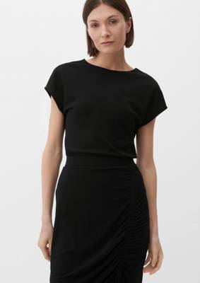 s.Oliver BLACK LABEL T-Shirt mit Rückenausschnitt T-Shirts schwarz