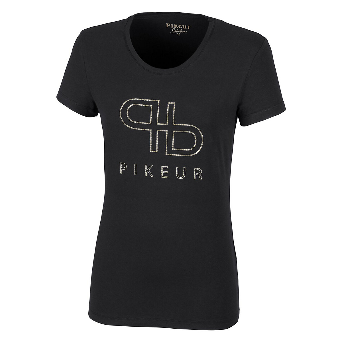 Pikeur PIKEUR VALEA Damen T-Shirt caviar schwarz mit gold Selection 2023 34 schwarz