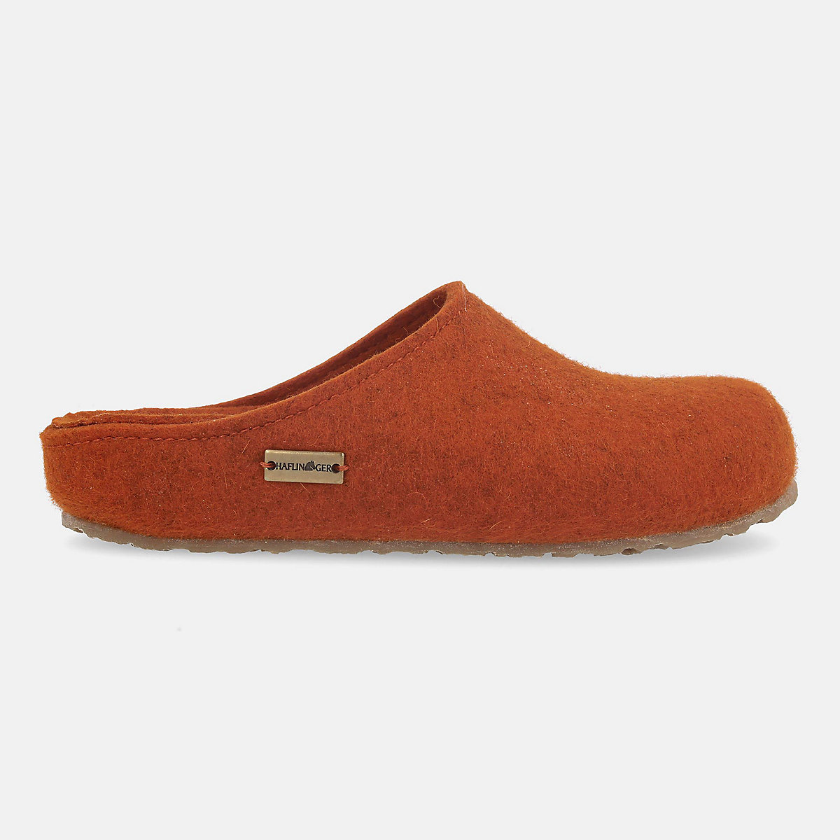 HAFLINGER Michl Filzclog aus reinem Wollfilz mit Wechselfussbett orange HAFLINGER Michl Filzclog aus reinem Wollfilz mit Wechselfussbett orange