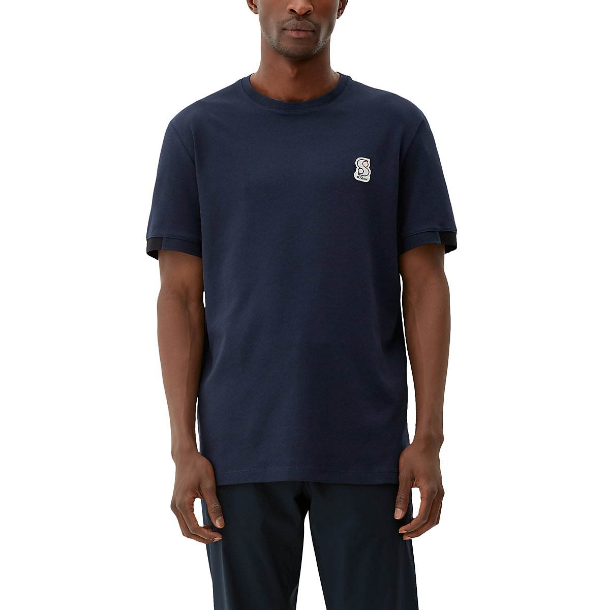 s.Oliver T-Shirt mit Labelpatch T-Shirts blau