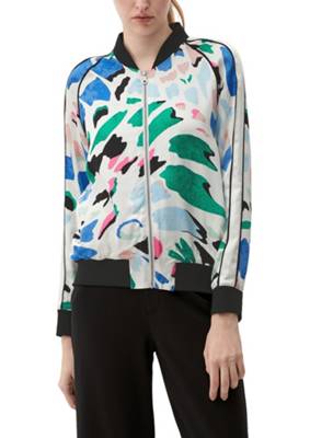 s.Oliver Blouson mit Allover-Print Blazer creme