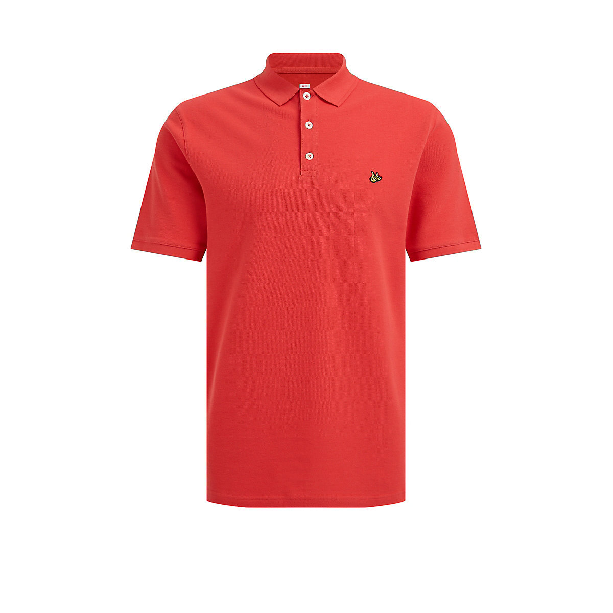 WE Fashion Extra langes Herren-Poloshirt mit Struktur Poloshirts rot