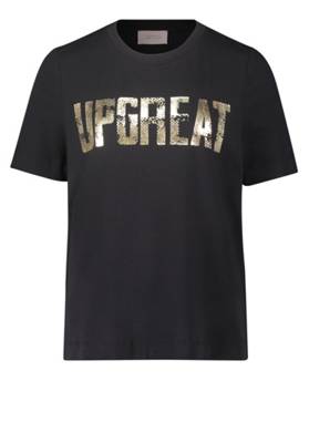 Cartoon Cartoon Printshirt mit Rundhalsausschnitt schwarz