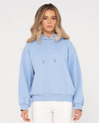 Kapuzenpullover RUSTY SCRIPT OVERSIZE HOODED FLEECE Kapuzenpullover hellblau