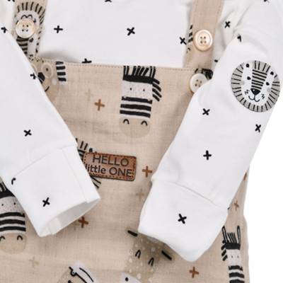 BONDI Kids Strampler 'Safari allover' für Kinder beige