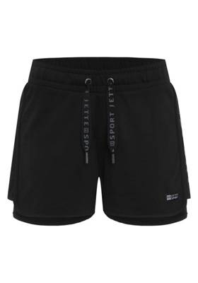 JETTE SPORT Sweatshorts aus Baumwollmix mit Logos Jogginghosen schwarz