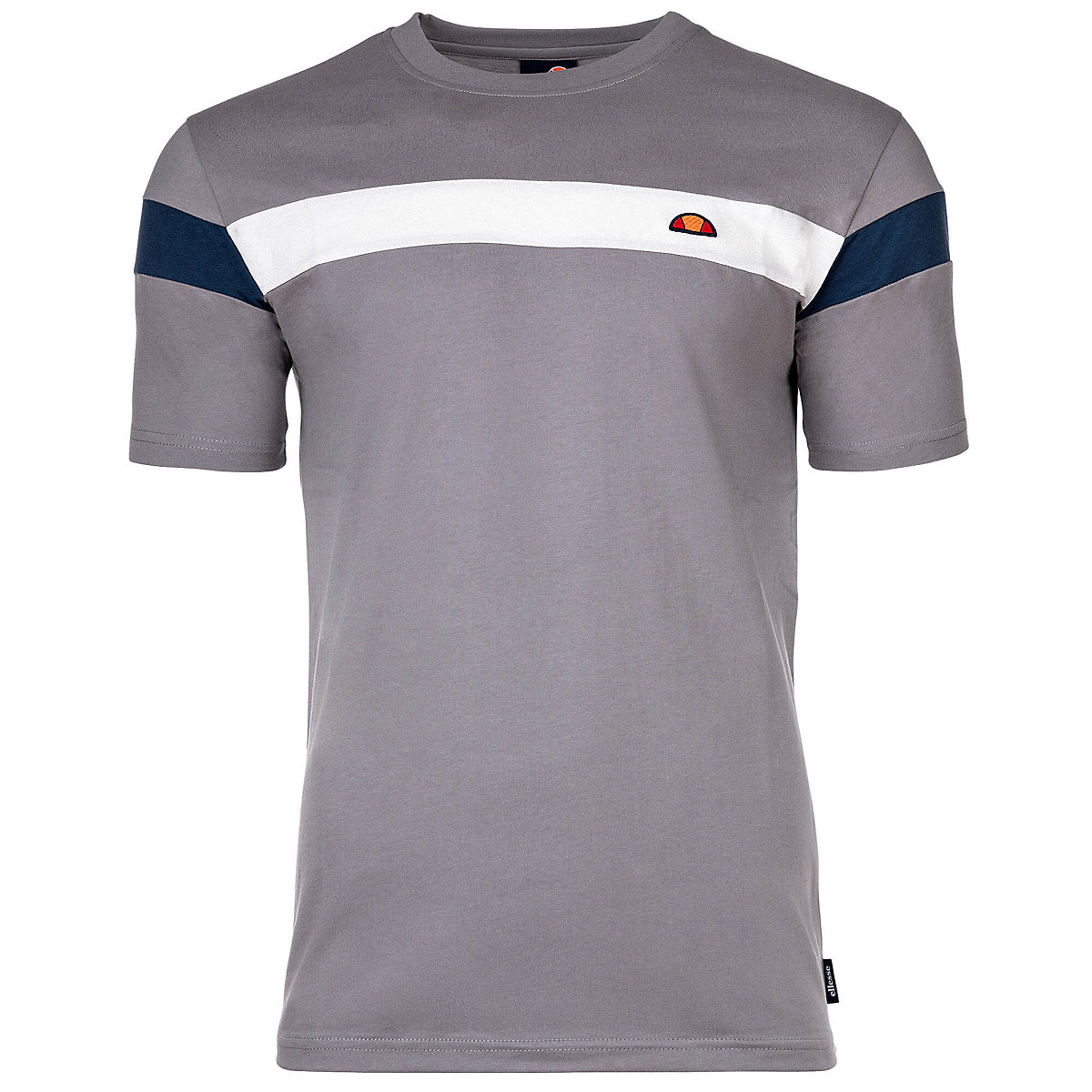 ellesse Herren T-Shirt CASERIO Oberteil Baumwolle Rundhals Logo kurzarm einfarbig T-Shirts grau