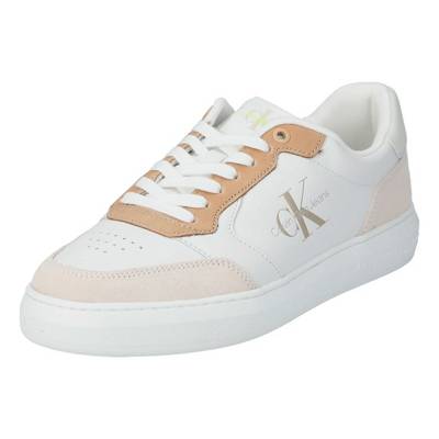 Calvin Klein Lowtop-Sneakers Casual Cupsole Fluo Contrast weiß/beige